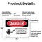Signmission High Voltage Electrical Equipment Danger Sign, Plastic, 14in W x 10in L, 2PK OS-2PACK-DS-P-1014-L-1329 - alternate 2